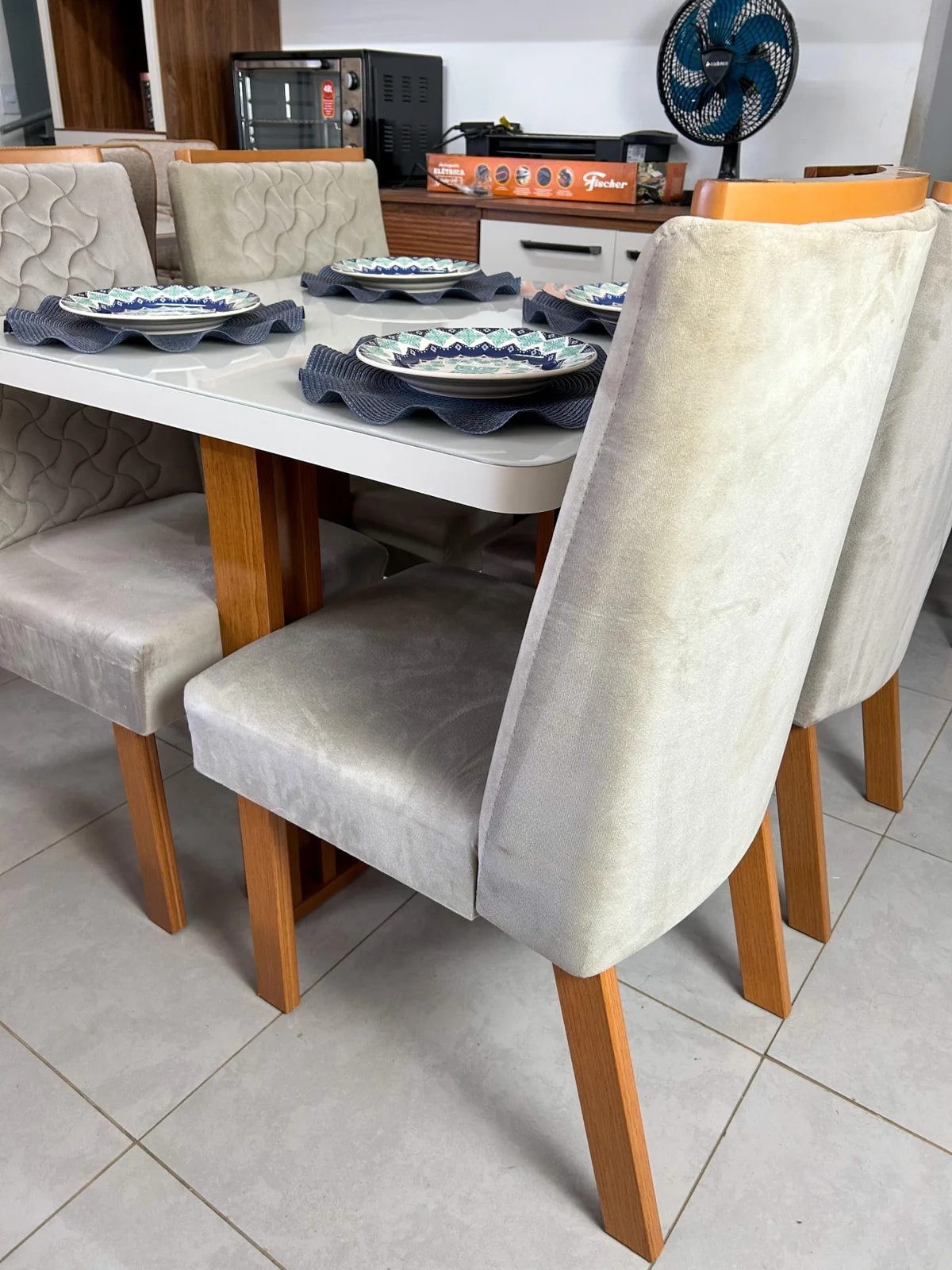 Conjunto de Mesa Sentra c/ 4 Cadeiras